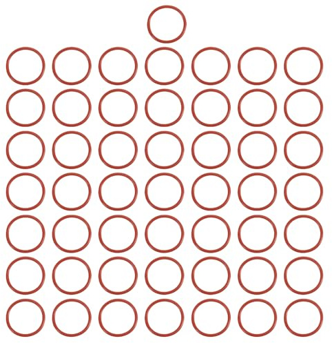 QUARKZMAN 50 Stück O Ring Dichtungsringe 22mm x 26mm x 2mm Gummischeiben Dichtung Seals Gummiringe VMQ Unterlegscheiben für Auto Wasserhahn Hochdruckreiniger Luft Gas Rohr Reparatur, Rot