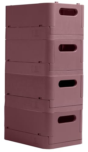 Exacompta Smartcase 4 Faltbare Aufbewahrungsboxen 37,5x27,5x16,3cm Rosa