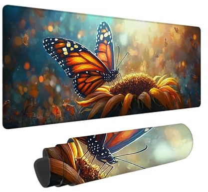 Tappetino per Mouse XXL 1600 x 800 x 3mm Tappetino Mouse Gaming Grande, Mousepad con Base in Gomma Antiscivolo, Tappeto per Tavolo da Gaming per Mouse e Tastiera, Accessori PC, Regalo (leopardo) V-341