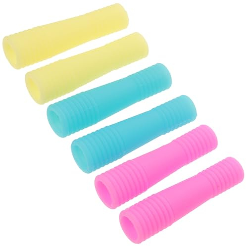 POPETPOP 6 Pièces Manchons en Silicone Antidérapants pour Protection des Pointes de Ciseaux et Pinces à Épiler, Accessoires Manucure Professionnels pour Nail Art Couleur Aléatoire