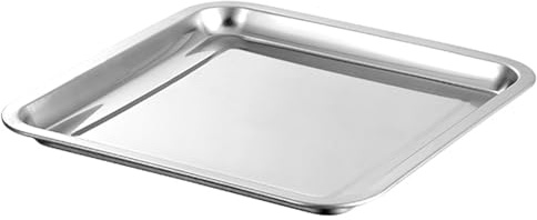 Stainless Steel Baking Pans, Metal Tray, Reinforced Steel Rim Prevents Warping, 1pk Big Shee(55x55x2cm/21x21x0.7in)