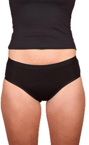 Moi et Marie Periodenslip Damen – Periodenunterwäsche Marie Comfy – Auslaufsicher & atmungsaktiv – Bio-Baumwolle Bambus Schwarz
