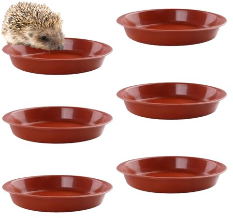 6 Stück Hedgehog Water Bowl, 13cm Breite Hedgehog Futternapf Low Profile Kleine Tierschüssel Hamster 2cm Tiefe Igeltränke Garten Kaninchen Napf Frostbeständig für Outdoor Wildlife
