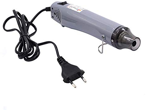 mofa Neu Mini Heißluftpistole Elektrische 300W Mini Shrink Heat Tool Embossing Heat Tool Mini Heißluftfön DIY Werkzeug (Silber)