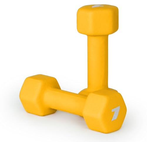 CAP Barbell Neoprene Dumbbell Weights, 7 lb Pair, Tuscan Gold