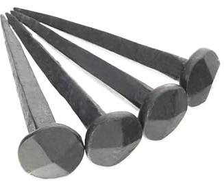 Clavo de hierro forjado hecho a mano tradicional antiguo rústico estilo victoriano estilo victoriano forjado negro madera artesanía puerta muebles clavos decorativos (20 mm)