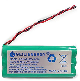 GLEPOWEER 7.2V Battery Compatible for 6PH-AA1500-H-C28 DSC9047 Power-Series Security Alarm System DSC-9047 DSC9047 6PHAA1500HC28 6PH-AA1500-H-C28 ADT DSC Back-Up SCW9045 SCW9047 1-Pack