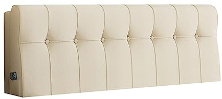 ZZYK Kopfteilkissen Wandkissen Lendenpolster Bettrückenlehne Atmungsaktiv Abnehmbare Kopfteilabdeckung Nackenrolle Für Schlafsaal,Tagesbett,Entspannen,Beige,No headboard/74.8
