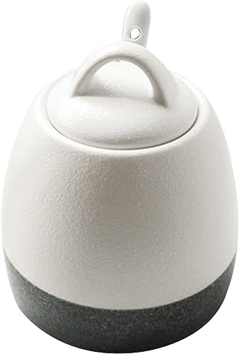 Pot à épices en porcelaine, pot à sucre, sucrier japonais avec couvercle, pot à sucre en céramique, accessoires de café Zephyr, bec verseur à sucre, rangement de cuisine-ensemble B-3 bleu et blanc ( C