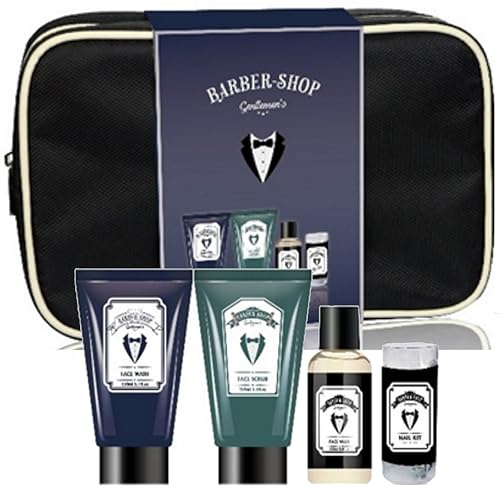 GLOSS ! Set de afeitado BARBER – Kit para el cuidado y mantenimiento de la barba – Idea de regalo para hombre, cumpleaños, Navidad, Día del Padre - TROUSSE