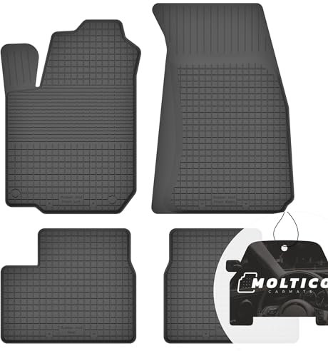 moto-MOLTICO Gummimatten Auto, 4-teiliges Set, Allwetter Gummi Fußmatten mit Rand, Antirutsch & Wasserfest Autoteppiche - passend für Citroen C3 II 2009-2015