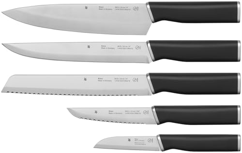 WMF Kineo Vorteils Messerset Küche 5 teilig, Made in Germany, 5 Küchenmesser scharf, Messer Set Performance Cut, Kinetisches Design, Spezialklingenstahl