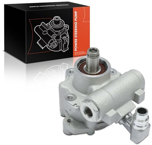 Frankberg Power Steering Pump with V-ribbed belt pulley Compatible with C-Class W202 C 240 2.4L 1997-2000 M-Class W163 320 350 430 500 55 3.2L-5.4L 1998-2005 Replace# 0044668501