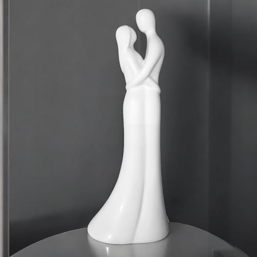 Trends for living Statue Paar-Statue Skulptur Paar Keramik-Skulptur Heimdekoration Hochzeitstag für Heimdekoration Höhe 25cm-32cm (Höhe: 32cm)