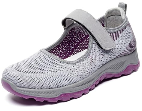WDRHC Femmes Chaussures d'infirmière Confortables Chaussures de Marche Semelle antidérapante Chaussures de Sport Cadeau Sneaker décontracté Chaussures De Sport Eté Légères Gris