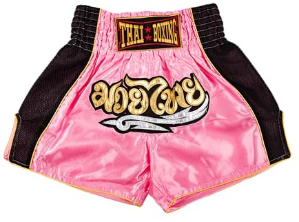 MUAY NATION Pantalones Cortos de Muay Thai para Hombres y Mujeres, Corte Ajustado, Shorts de Boxeo MMA para Entrenamiento, Ropa de Kickboxing
