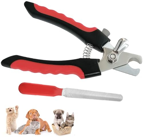 KISUOMAOYI Nagelknipser und Trimmer, professioneller Nagelknipser für Hunde und Katzen, mit Sicherheitsschutz, um Überschneiden zu vermeiden, Krallenzange für Hunde, Katzen, Kaninchen und