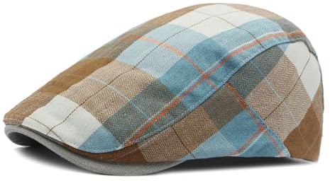 GIBZ Schiebermütze Herren Sommer Flatcap Schirmmütze Koreanische | Newsboy Gatsby Mütze mit Krempe Verstellbare