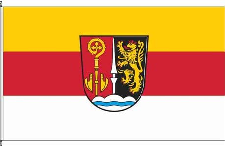 KÖNIGSBANNER Fahnen/Flags - Hissfahne Bergheim 60 x 90cm - Handarbeit aus DE - Fahne für Fahnenmast doppelt gesäumt, mastseitig, stabiles Gurtband + 2 Kunststoff-Karabinerhaken (3 teilig)