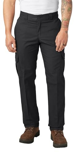 Dickies Flex Regular Fit Cargo Pants, Black, 34 30