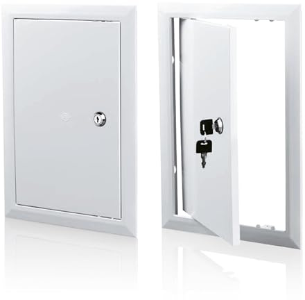 AIROPE Sportello di Ispezione 400x600 mm in ABS Plastica con Serratura a Chiave,Apertura Laterale Sinistra/Destra,Pannelli di Accesso per Contatore d'Acqua,Soffitto,Vasca,Scatole Fusibili