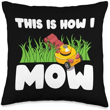 Remote Control Robot Mower Cool Automatic Robotic Lawn Mower Throw Pillow