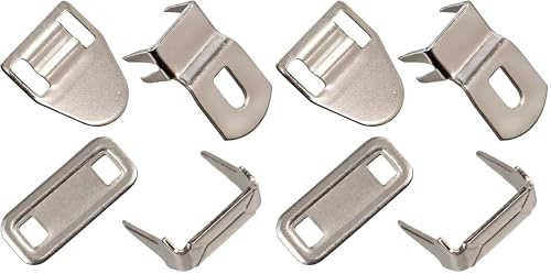 AERZETIX - Set mit 5 nahtlosen Hakenverschlüssen zum unsichtbaren Befestigen - Hosen Anzüge Röcke Kleidung Textilkreationen - Farbe Silber - aus Metall