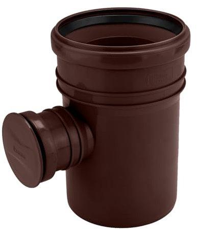 Regenwassersammler für Fallrohr DN110 ø 110 Regensammler Kunststoff Braun Regenrinnen Ablauf für die Regentonne Wassersammler Ausgang DN 50 mit Dichtungen