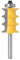 1 fresa for fresa a becco conico - gambo da 6,35 mm for fresa for legno for corrimano con finiture decorative