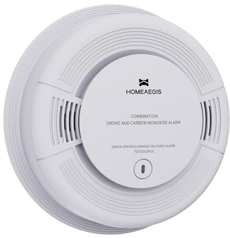 HOMEAEGIS Smoke and Carbon Monoxide Alarm, AA Battery Powered (1 Pack)