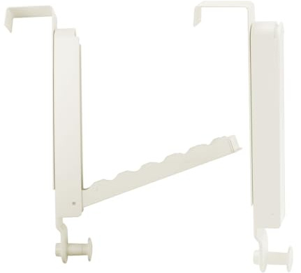 Ruaizel 2 Stück Türgarderobe Klappbar, Kleiderhaken tür Einhängen Verstellbar, Türhaken für 6 Kleiderbügel und Ausziehbare Verlängerungen ohne Bohren, Türgarderobe für Schlafzimmer, Badezimmer (Weiß)