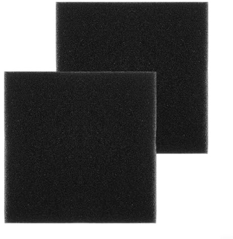 Eawfgtuw Für 2 Stück Teichfilter Ersatzpads 30,5 x 30,5 cm Schwarz für Gartenteiche und Wasserspiele, Zoll dicker Schaumstoff-Filtrationsschwamm für effiziente