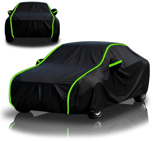 Autoabdeckung Outdoor Winter für Honda Civic Coupe 1993-2021, Auto Abdeckplane Vollgarage Wasserdicht Car Cover Schneeschutz Regen Sonne Schutz, Schwarz1
