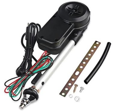 12V AM/FM-Senderantenne, elektrische Antenne, automatisch teleskopierbar, Außenzubehör für Autoradios, universell