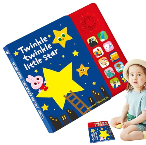 Libro de música Interactivo | Libros de Canciones para Aprender | Juguetes De Aprendizaje De Educación Temprana para Niños English E Nment, 10 Nursery R Es