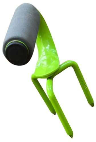 HOMSFOU Petit Râteau à Main en Acier Robuste, Mini Râteau de Jardin Léger pour Ameublir Le Sol, Désherbage et Plantation, Outil de Jardinage Portable pour Travaux Extérieurs, Pelouses
