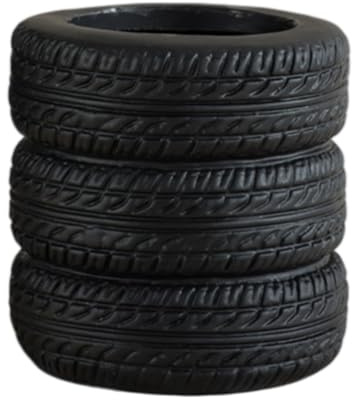 Glifora Tyre Pen Holder - Creative Tyre Shape Large Capacity Desk Organiser for Pens, Scissors and Paper Clips, Stable Non-Slip Base Office Decor