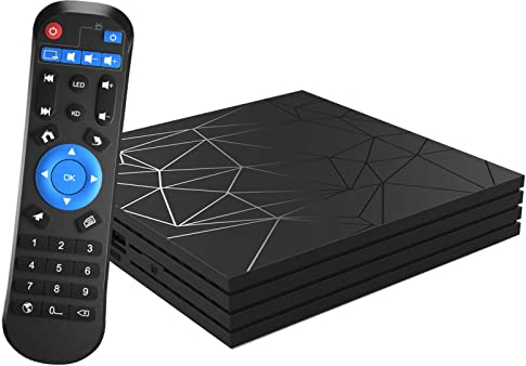 Android TV Box, Android 10.0 TV Box 4GB RAM/32GB ROM H616 Quad-Core Soporte 2.4Ghz WiFi 6K HDMI DLNA 3D Smart TV Box