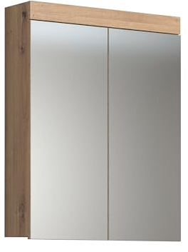 trendteam smart living – spegelskåp – badrum – Amanda – mått (B x H x D) 60 x 77 x 17 cm – färg kvist – 139340592