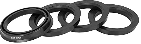 X AUTOHAUX 4 x Zentrierringe aus Kunststoff, 72,6 mm bis 56,6 mm, schwarz