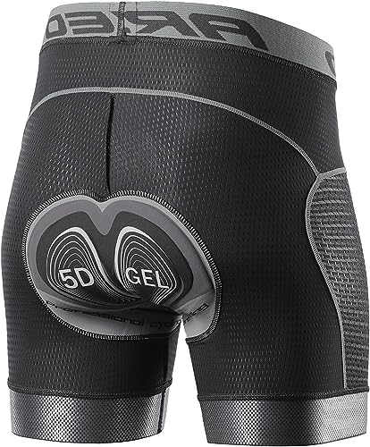 Lixada Men's Cycling Underwear Padded 5D Gel Padded Bike Shorts Quick Dry Anti-Slip MTB Bike Bicycle Riding Shorts