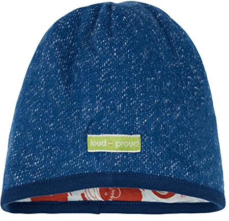 loud + proud Wendemütze Melange Strick, GOTS Zertifiziert