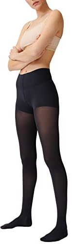 ITEM m6 - Strumpfhose mit Kompression für Damen, 50 DEN, Größe L, L1, Soft Touch Conscious Control Top Tights, Almost Black