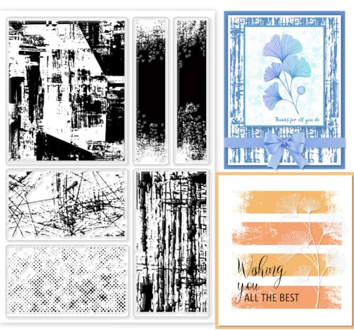 GLOBLELAND Paint Background Clear Stamps Graffiti Background Silicone Clear Stamp Seals for Cards Making DIY Scrapbooking Photo Journal Album Decoration
