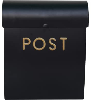 ACL Postbox Wall Mounted Letterbox with Easy Access No Lock for Outdoor Use - Weatherproof and Durable Mailbox, Easy Installation, Strong Construction, Perfect for Homes and Offices (Black, Small)