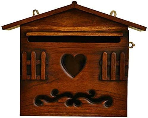 Cassetta delle lettere Cassetta delle lettere Cassetta della posta in legno massello Cassetta delle lettere Decorazione della parete Cassetta delle lettere della villa Giornale Appeso alla parete