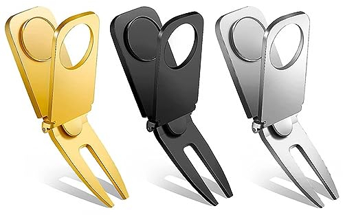 DONGKER Golf Divot Tool, 3 in 1 Magnetic Golf Cigar Holder, Magnetischer Golf-Zigarrenhalter mit magnetischem Golfballmarker für Golfer