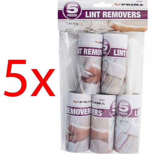 NEW 25 ROLL LINT REMOVER ROLLER STICKY DUST BRUSH FABRIC PET HAIR CLOTHES FLUFF 35M