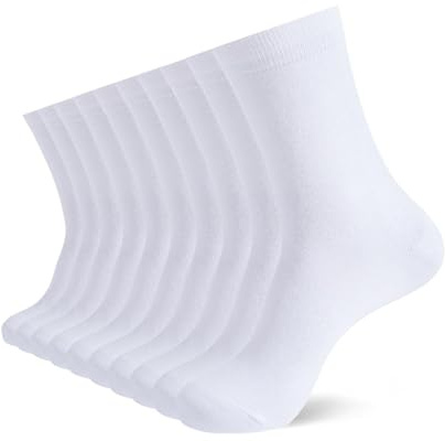 YOUCHAN 10 Paires de Chaussettes Pour Hommes Femme Classiques Confortable Respirantes Coton Chaussettes