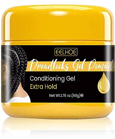 EnMart Gel Cura Naturale Capelli, Cera Styling e per Dreadlocks, Pomata Rapido Assorbimento Tenuta Lunga, Lucidante Idratante per Uomini, Gel per Trecce 50g